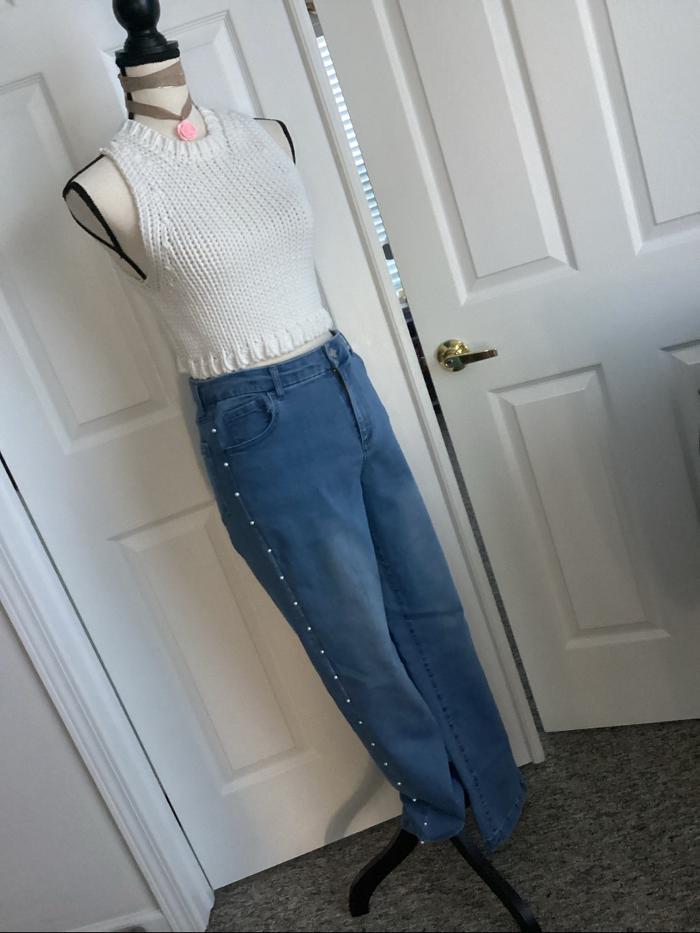 track pearl stripe side beautiful jeans (8)